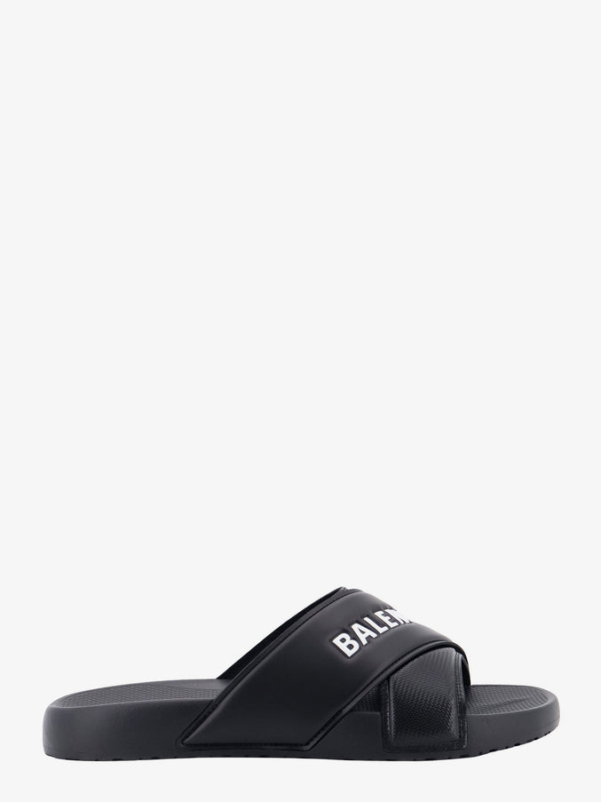 Balenciaga Sporty Pool Eva Slide Sandals Blackwhite