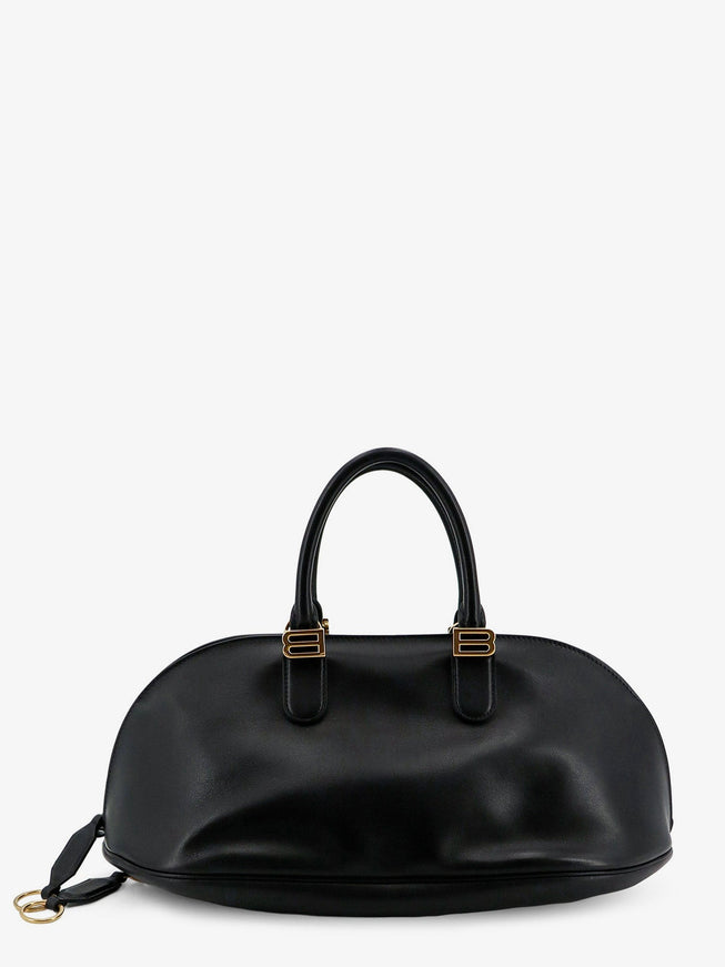 Balenciaga Bolero Bowling Medium Leather Bag Uni Blackplum