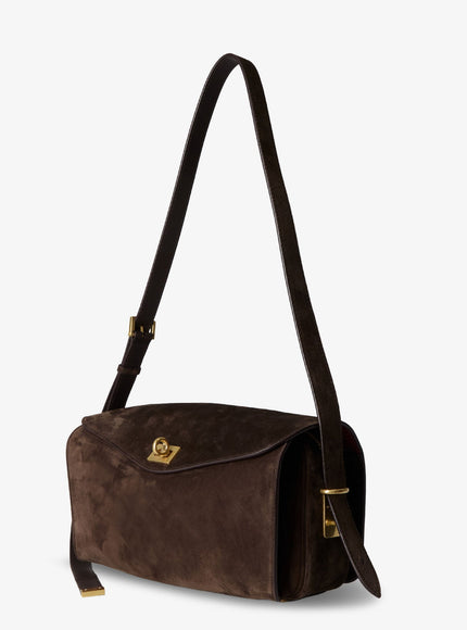 Balenciaga Le 7 Medium Suede Shoulder Bag