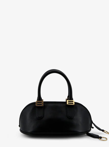 Balenciaga Bowling Bolero Leather Handbag Uni Blackplum
