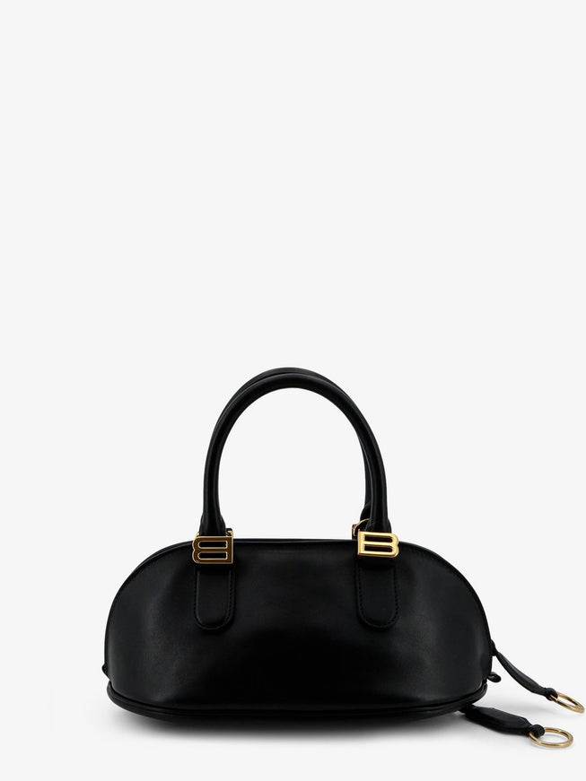 Balenciaga Bowling Bolero Leather Handbag Uni Blackplum