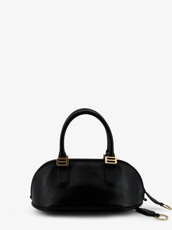 Balenciaga Bowling Bolero Leather Handbag Uni Blackplum