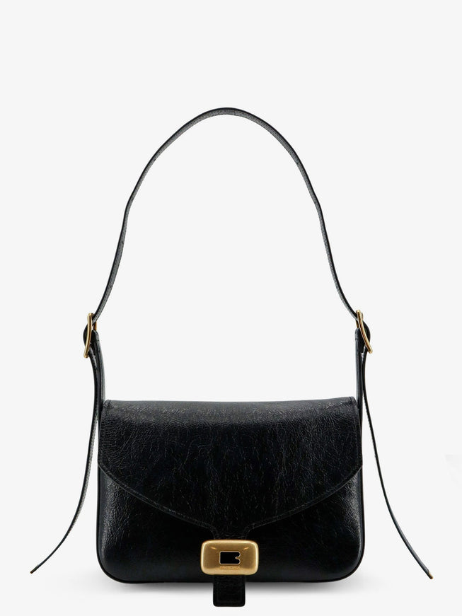 Balenciaga Clicca Arena Leather Medium Shoulder Bag Uni Black