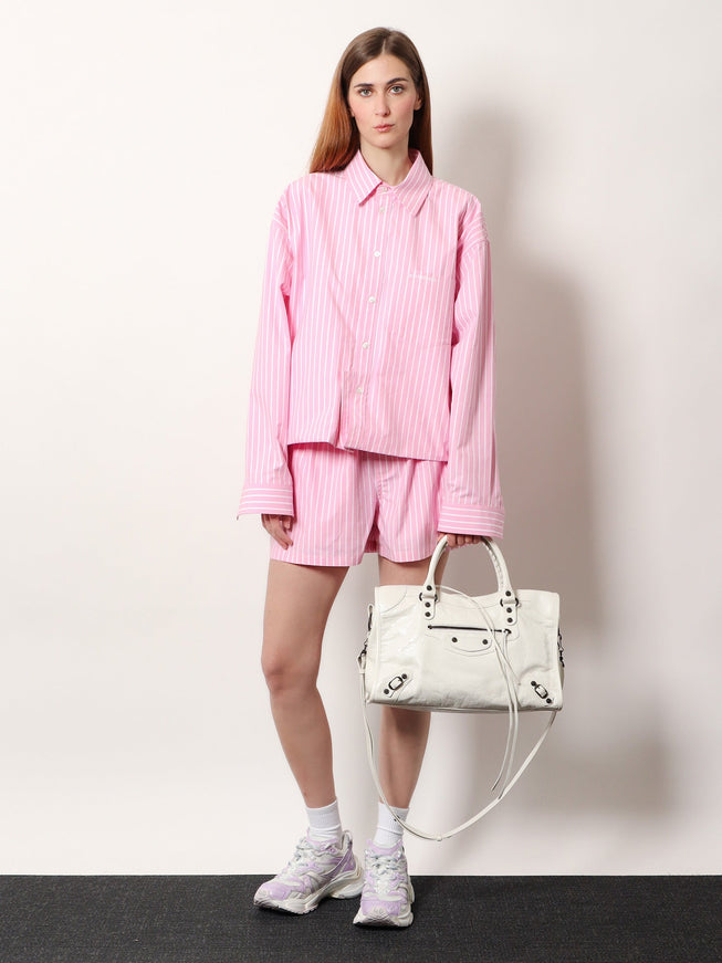 Balenciaga Le City Medium Leather Shoulder Bag