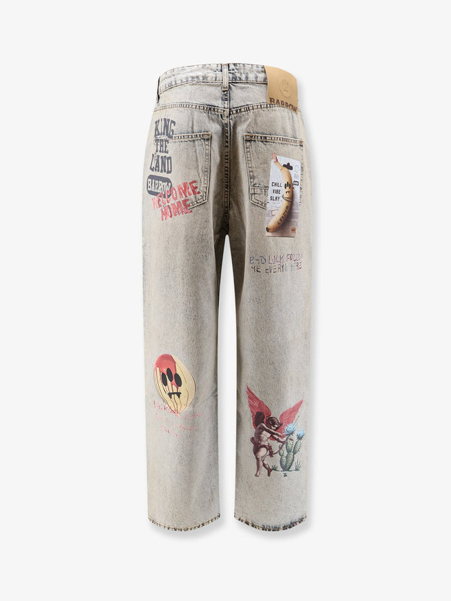 Barrow Cotton Jeans With All-Over Print