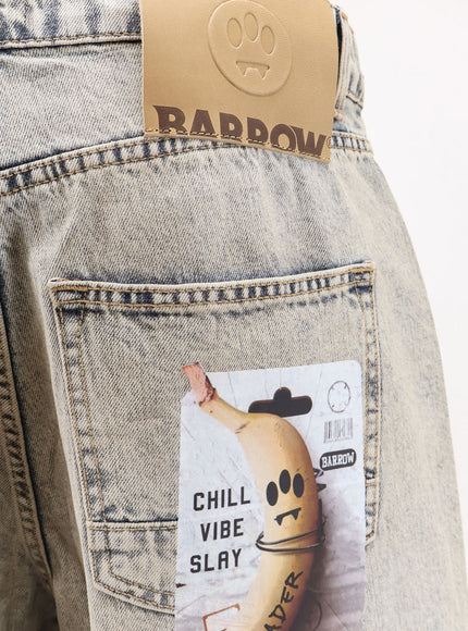 Barrow Cotton Jeans With All-Over Print