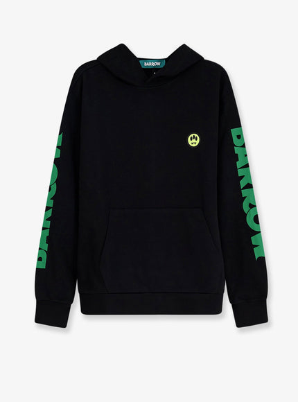 Barrow Cotton Sweatshirt With Iconic Frontal Logo Nero