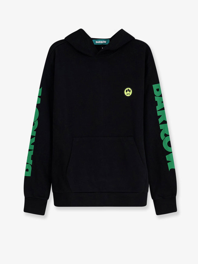 Barrow Cotton Sweatshirt With Iconic Frontal Logo Nero