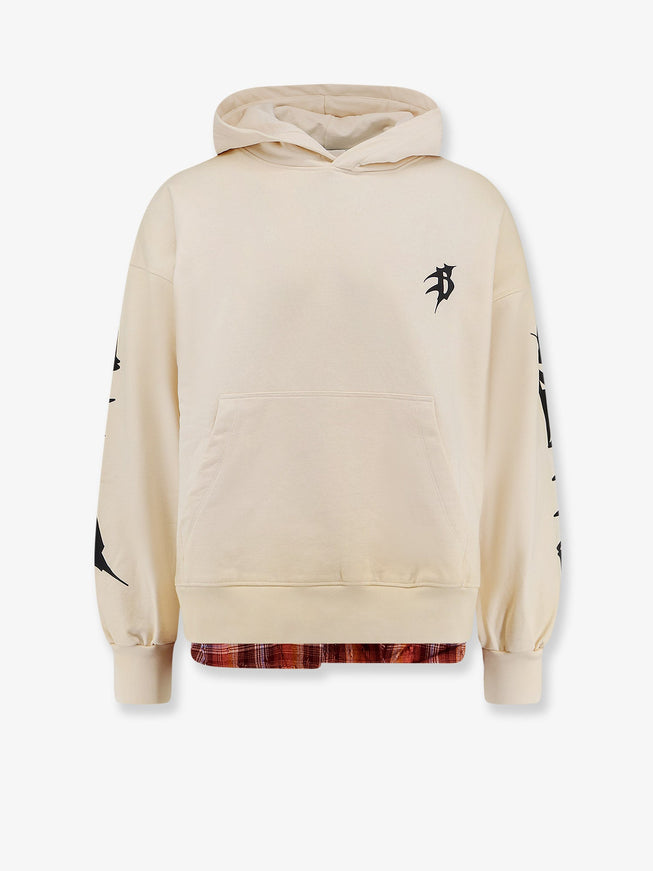 Barrow Cotton Sweatshirt With Logo Print On The Front Crema