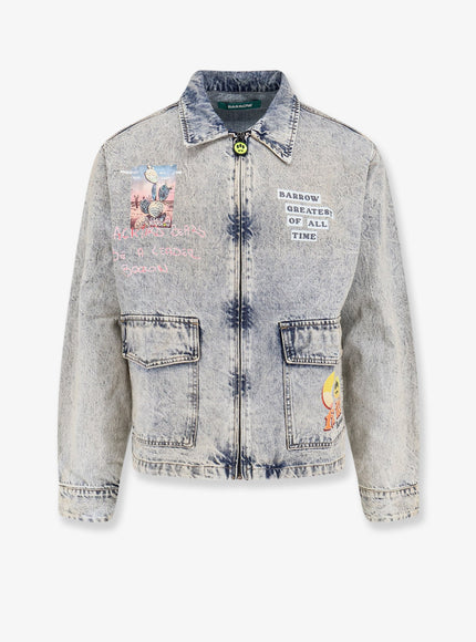 Barrow Denim Jacket With Front Print Celeste