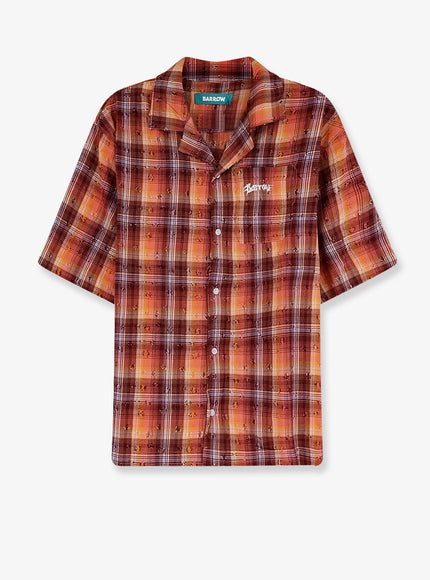 Barrow Used Effect Cotton Shirt Multicolor