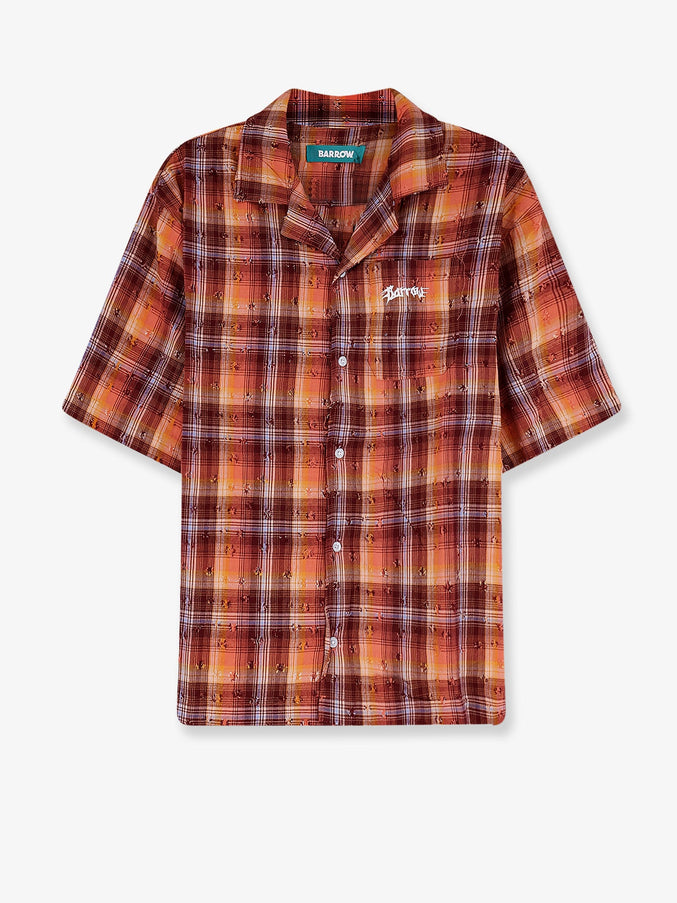 Barrow Used Effect Cotton Shirt Multicolor