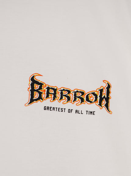 Barrow Cotton T-Shirt With Multicolored Logo On The Back