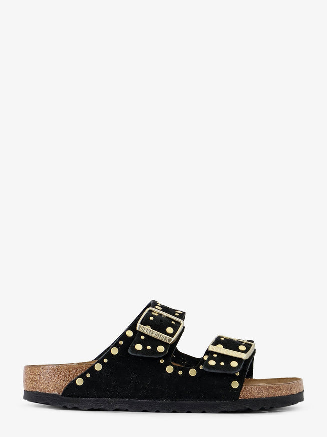 Birkenstock Arizona Rivet Suede Sandals Nero