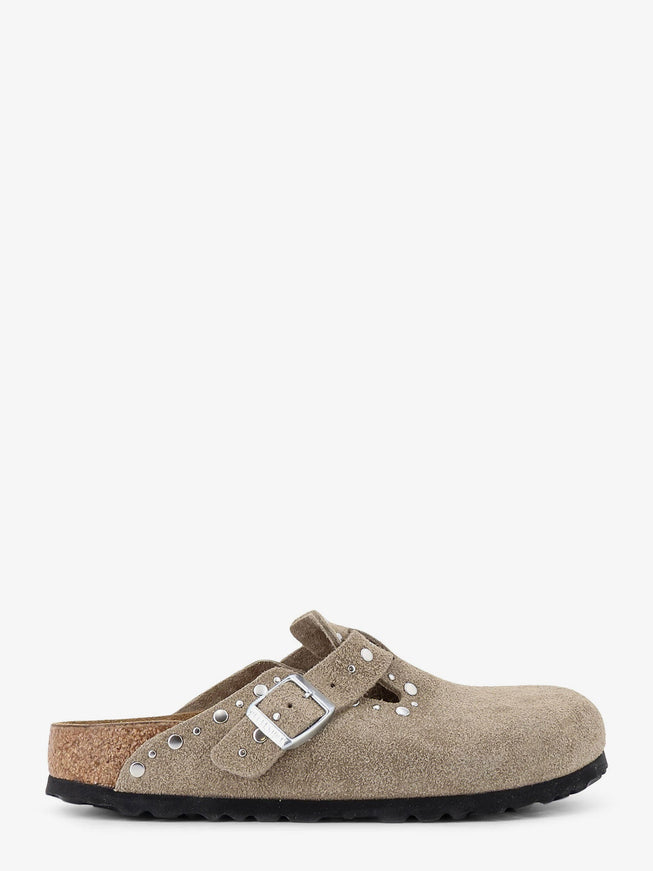Birkenstock Boston Rivet Suede Sandals Marrone