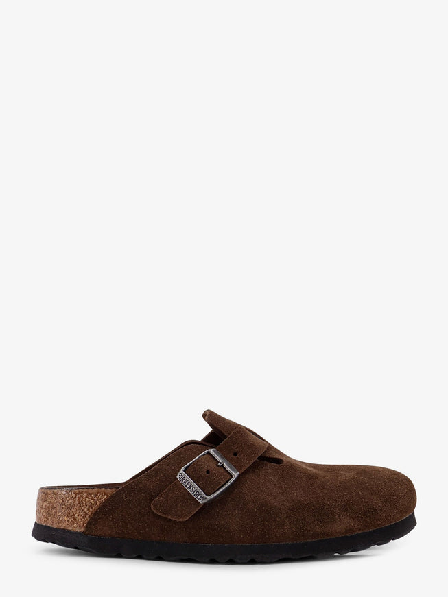 Birkenstock Suede Boston Sandals Marrone