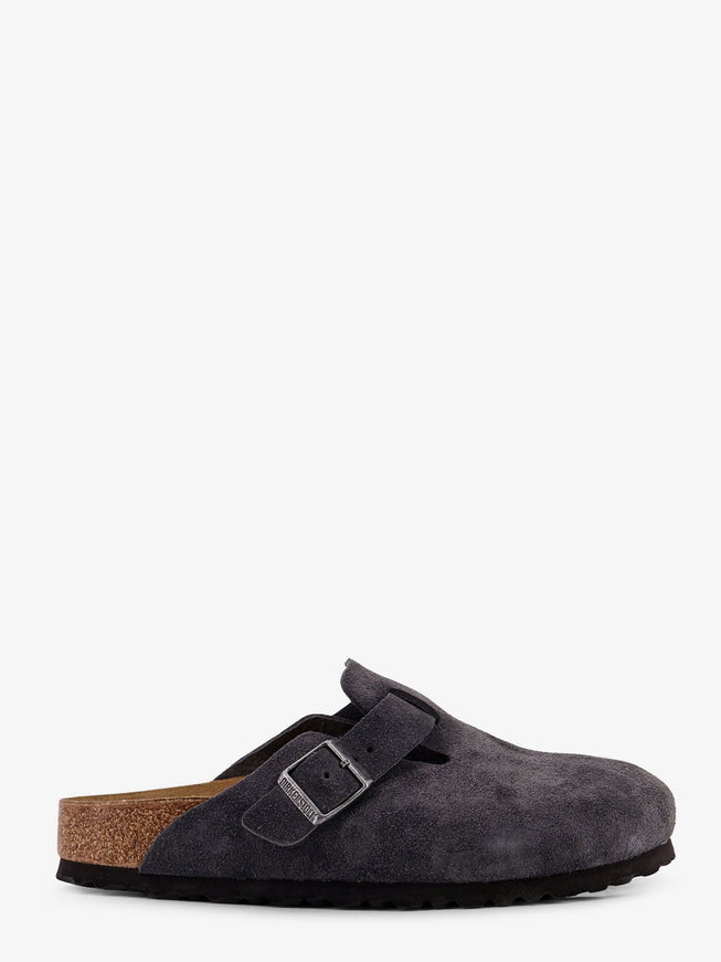 Birkenstock Suede Boston Sandals Charcoal