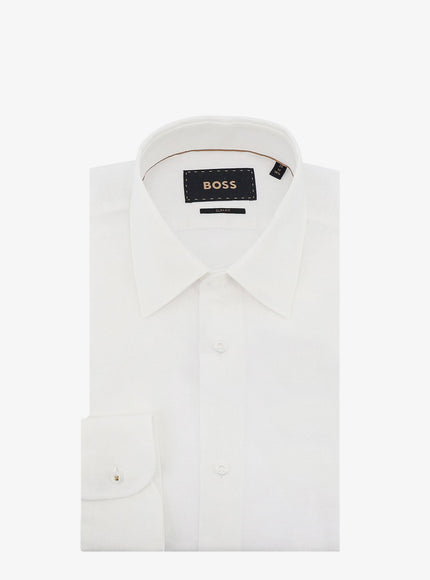 Boss Linen Shirt White
