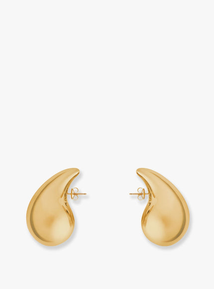 Bottega Veneta 925 Sterling Silver Earrings Uni Yellow Gold