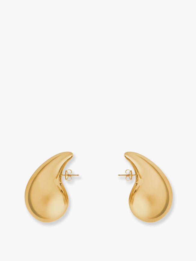 Bottega Veneta 925 Sterling Silver Earrings Uni Yellow Gold