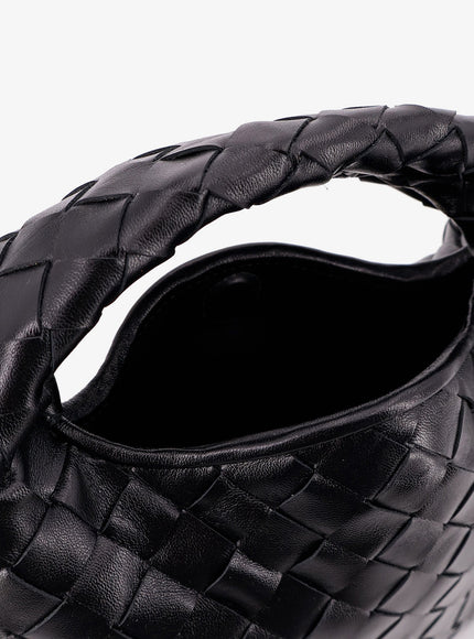 Bottega Veneta Mini Hop Leather Crossbody Bag With Intrecciato Pattern