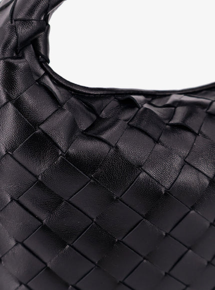Bottega Veneta Mini Hop Leather Crossbody Bag With Intrecciato Pattern