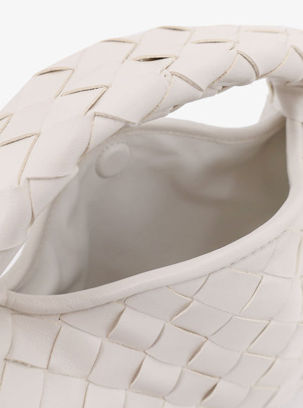 Bottega Veneta Mini Hop Leather Crossbody Bag With Intrecciato Pattern