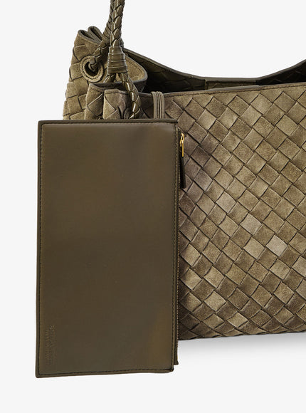 Bottega Veneta Parachute Large Suede Shoulder Bag
