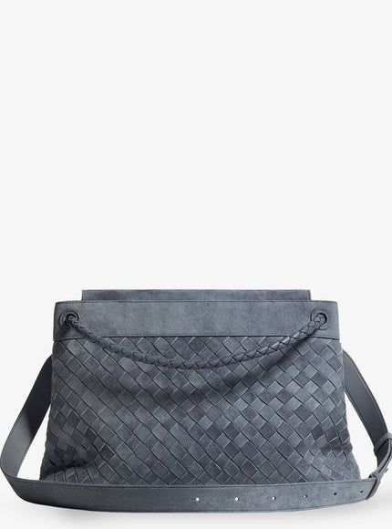 Bottega Veneta Andiamo Messenger Suede Shoulder Bag With Intrecciato Motif
