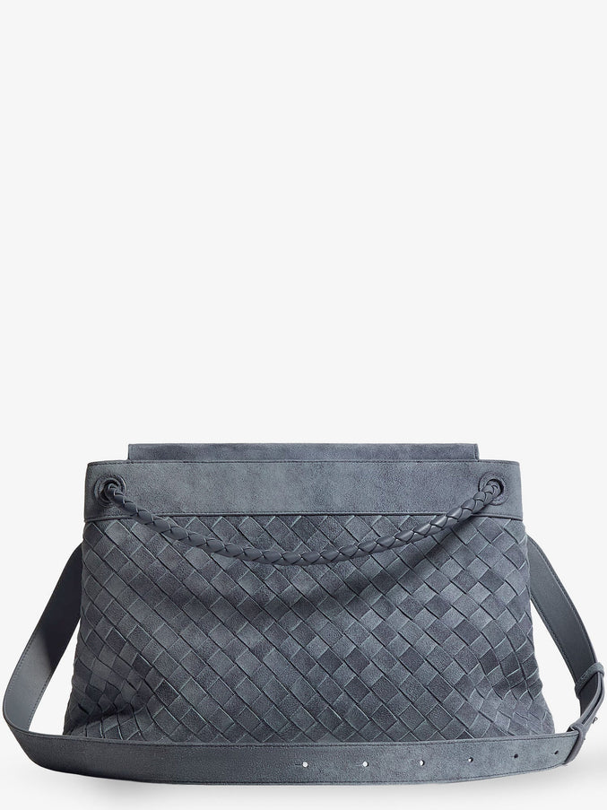 Bottega Veneta Andiamo Messenger Suede Shoulder Bag With Intrecciato Motif