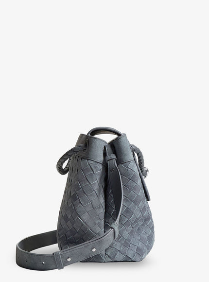 Bottega Veneta Andiamo Messenger Suede Shoulder Bag With Intrecciato Motif