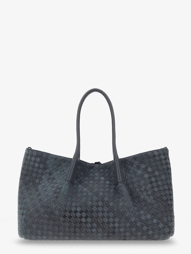 Bottega Veneta Pinacoteca Suede Handbag With Intrecciato Motif