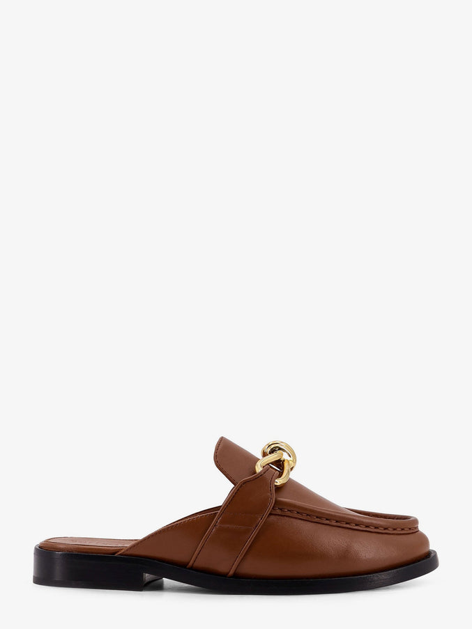 Bottega Veneta Astaire Leather Sabot Loafers New Amber