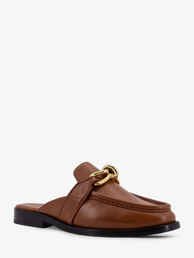 Bottega Veneta Astaire Leather Sabot Loafers