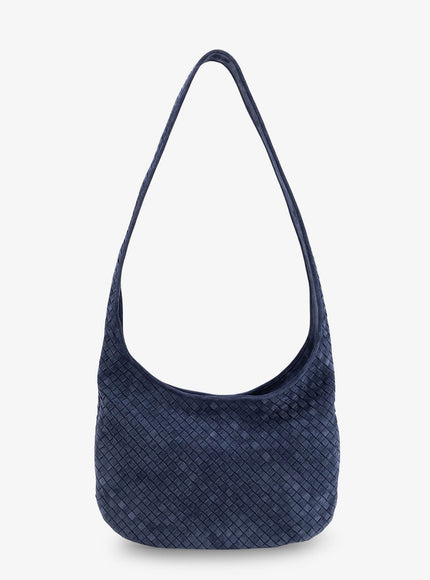 Bottega Veneta Veneto Suede Crossbody Bag With Intrecciato Motif