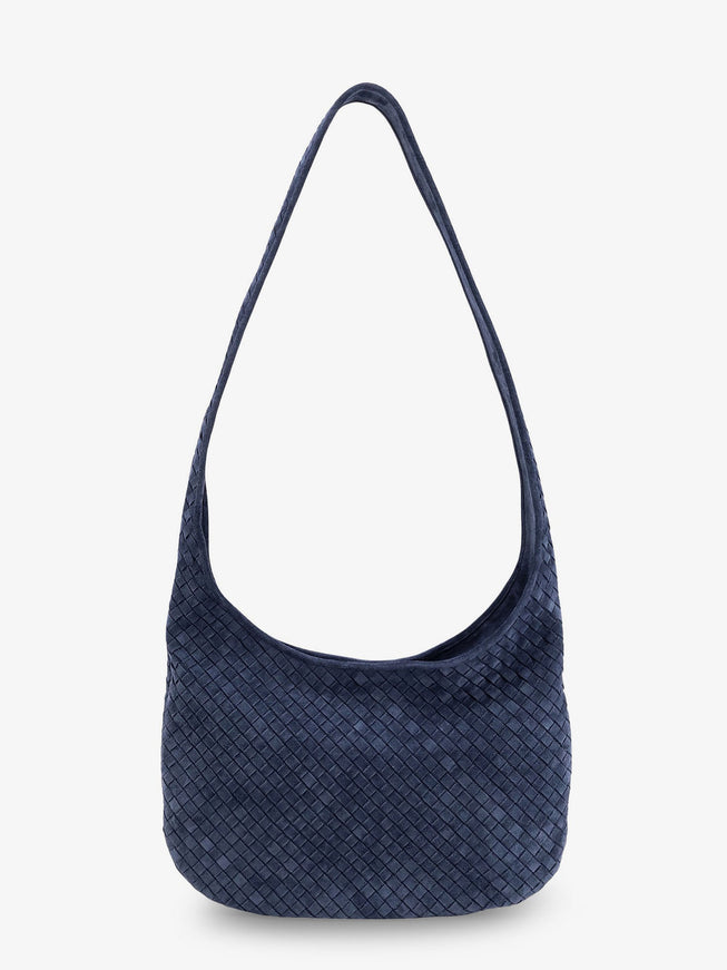 Bottega Veneta Veneto Suede Crossbody Bag With Intrecciato Motif