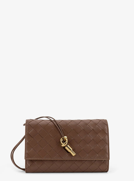 Bottega Veneta Andiamo Crossbody Bag With Intrecciato Pattern Uni Pinecone-M Brass
