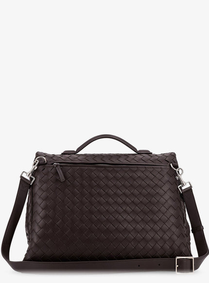 Bottega Veneta Leather Archivist Business Bag With Intrecciato Pattern