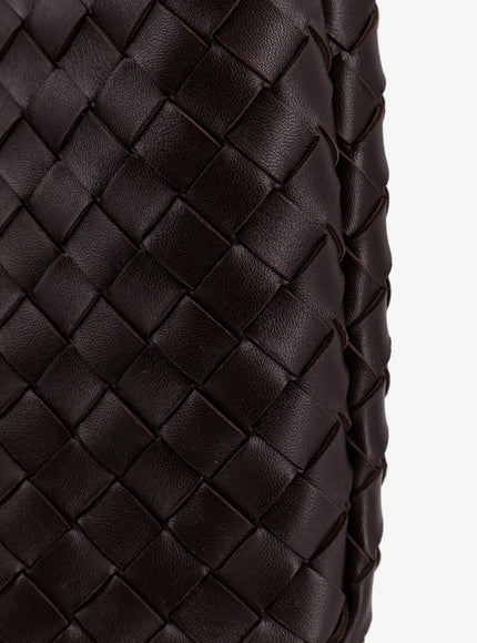 Bottega Veneta Campana Leather Shoulder Bag With Intrecciato Motif