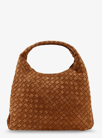 Bottega Veneta Campana Large Suede Shoulder Bag Uni Amber-M Brass
