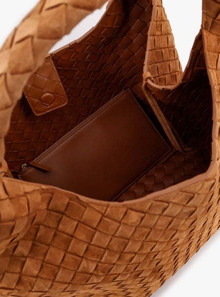 Bottega Veneta Campana Large Suede Shoulder Bag