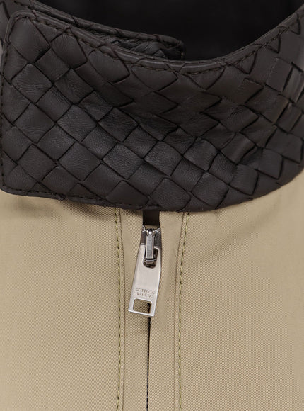 Bottega Veneta Cotton Jacket With Intrecciato Detail