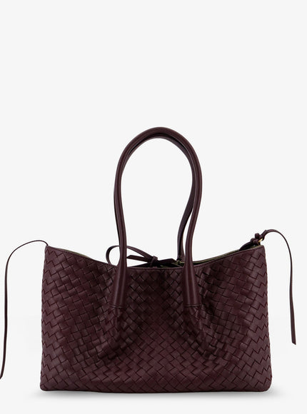 Bottega Veneta Pinacoteca Leather Handbag With Intrecciato Motif