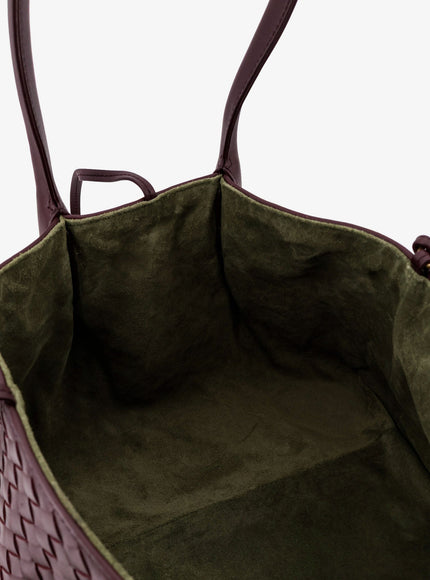 Bottega Veneta Pinacoteca Leather Handbag With Intrecciato Motif