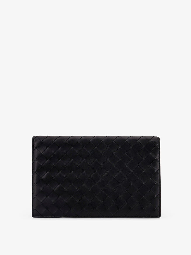 Bottega Veneta Leather Clutch Bag With Intrecciato Motif
