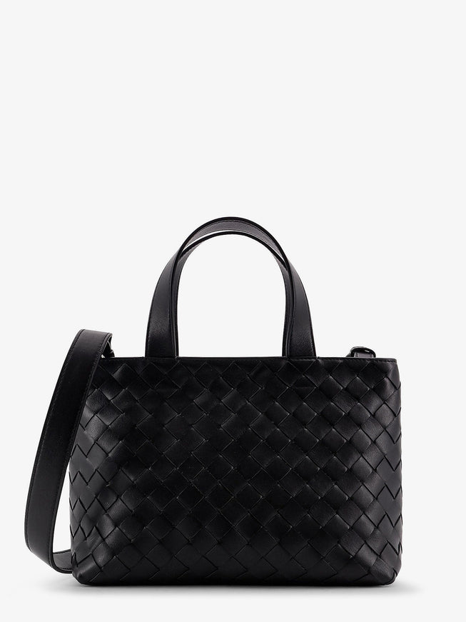 Bottega Veneta Leather Crossbody Bag With Intrecciato Pattern Uni Black-Silver-Black