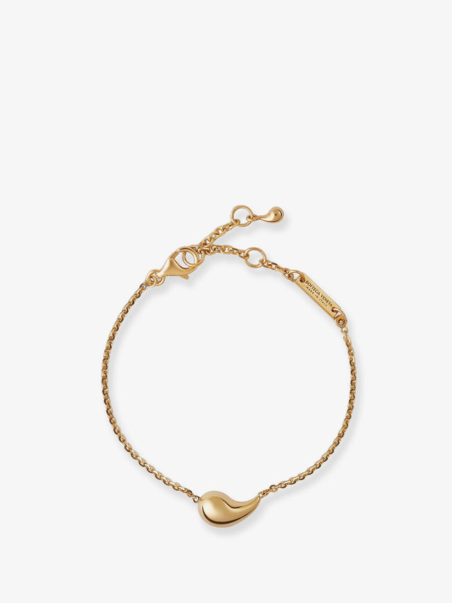 Bottega Veneta Drop Sterling Silver With 18K Gold Finish Bracelet M Yellow Gold