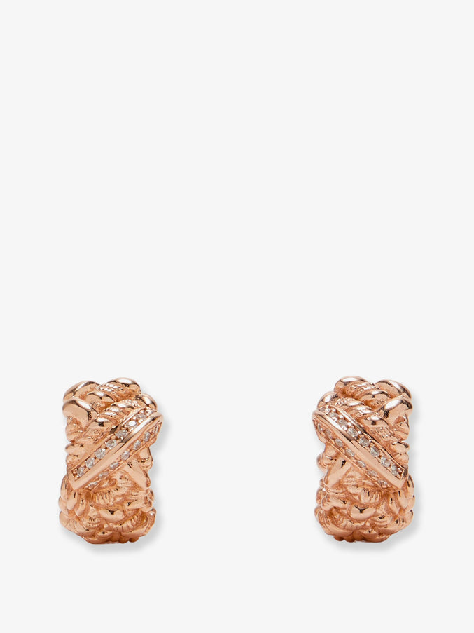 Bottega Veneta Brass Earrings With Gold Finishes Uni White