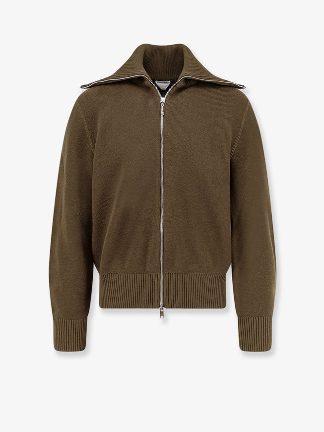Bottega Veneta Wool And Cotton Cardigan Darkmoss