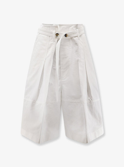 Bottega Veneta Cotton Bermuda Shorts Chalk